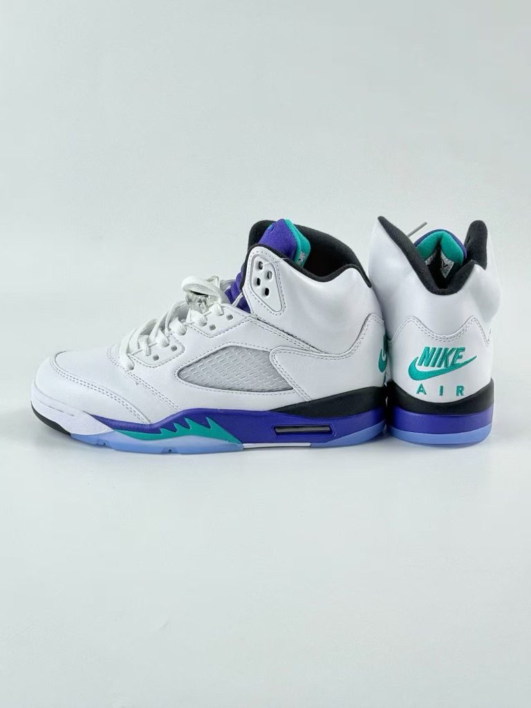 Jordan 5 Grape Replica 2025 left shoe angle