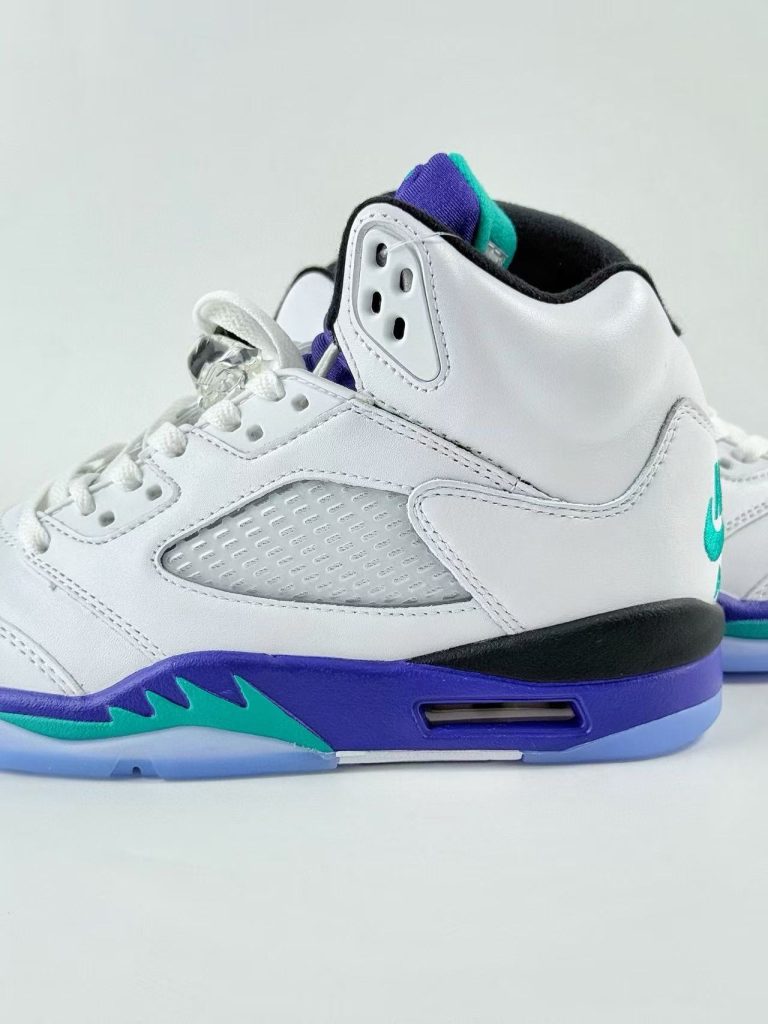 Jordan 5 Grape 2025 heel with Nike Air branding