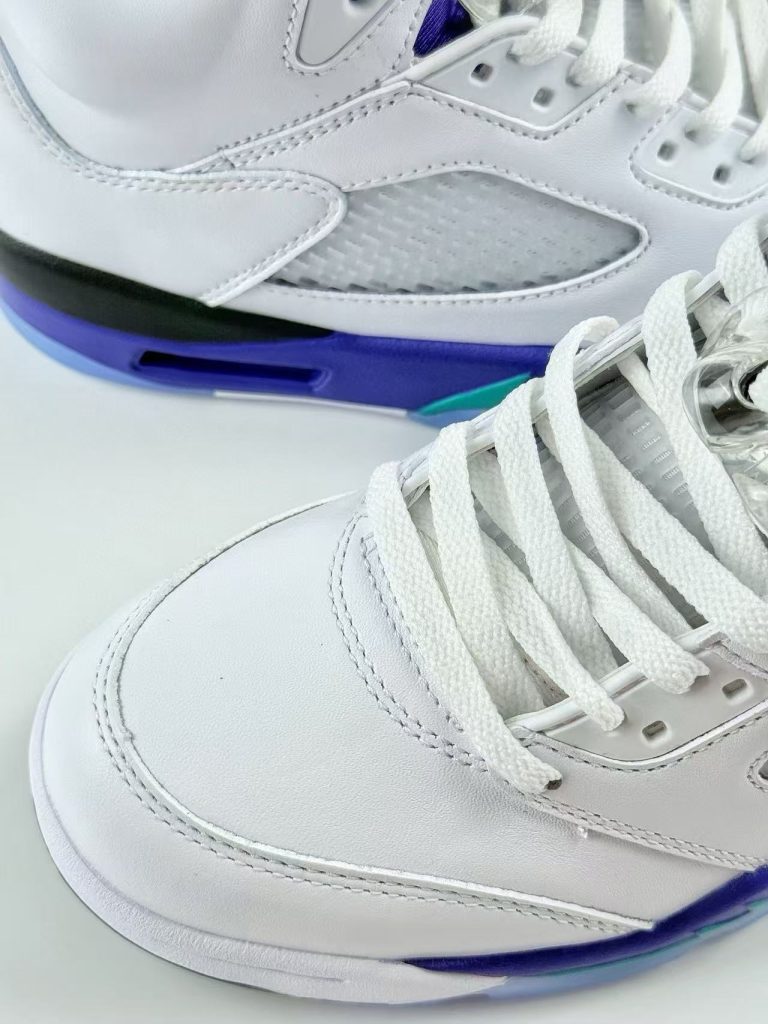 Jordan Retro 5 Grape toe box close-up