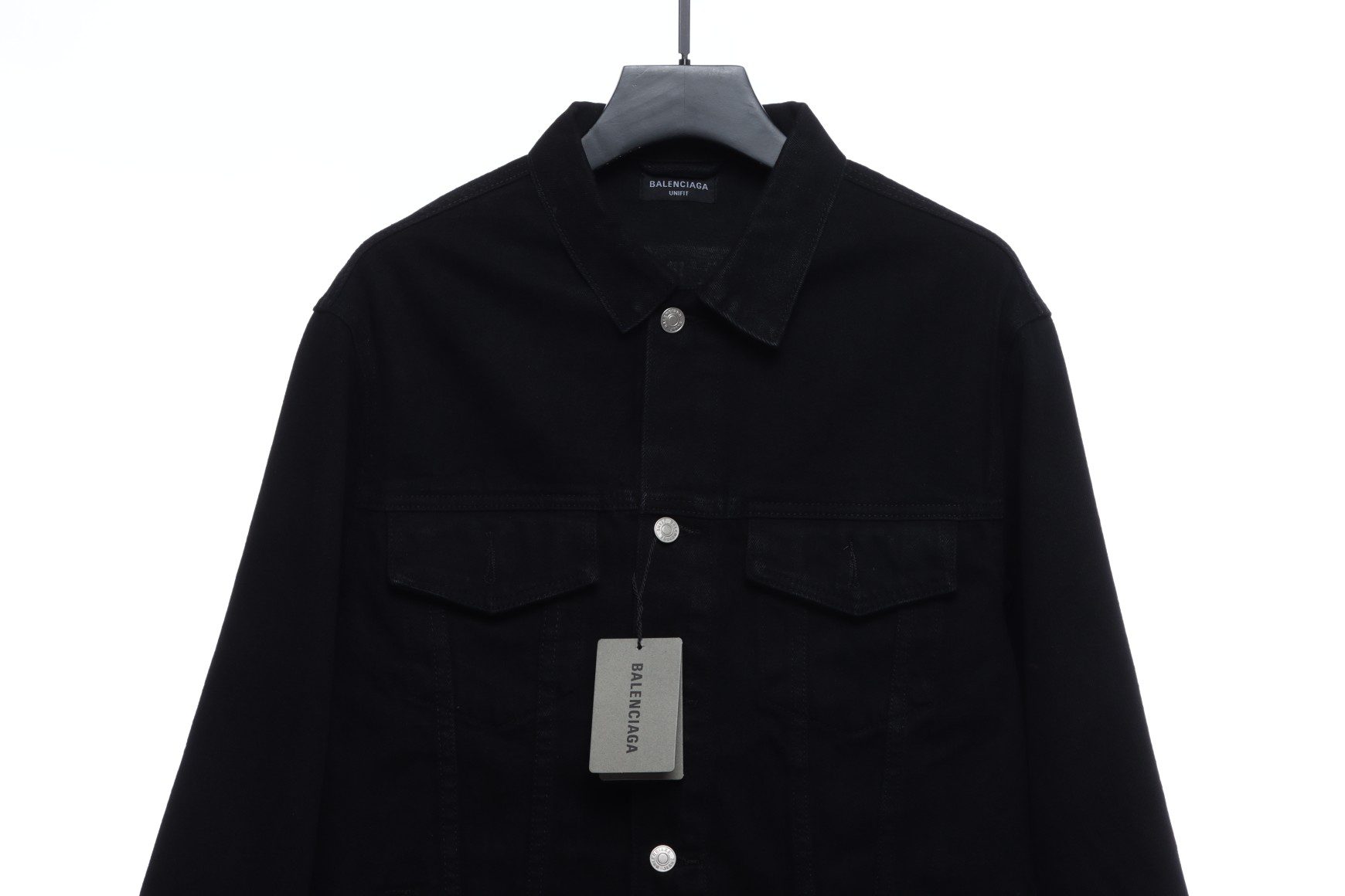 denim long sleeve jacket with hot diamond back