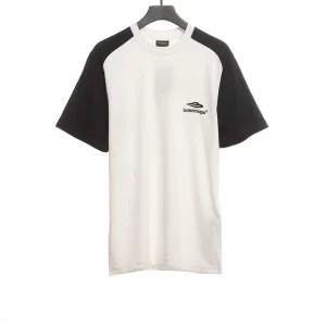 Balenciaga Black and White Stitching Logo T-Shirt Reps