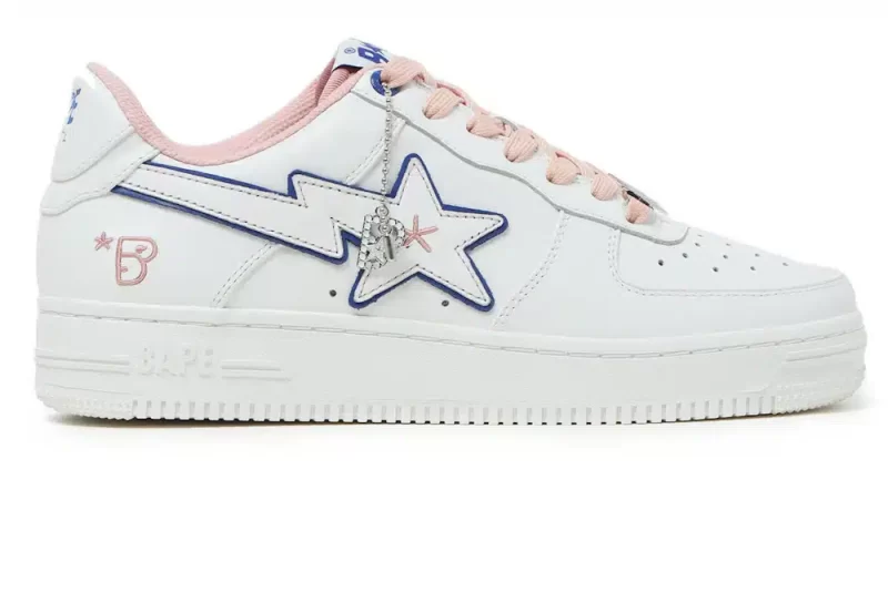 A Bathing Ape Bape Sta BAPY White Pink W