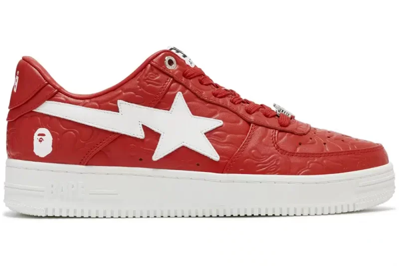 A Bathing Ape Bape Sta Low 3 Line Camo Red
