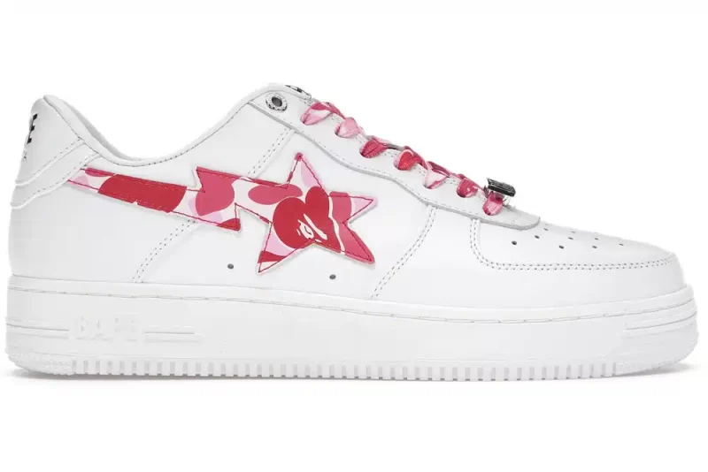 A Bathing Ape Bape Sta Low White ABC Camo Pink Product