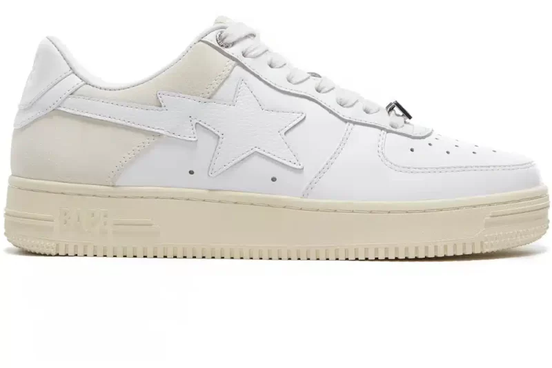 A Bathing Ape Bape Sta Suede Heel White