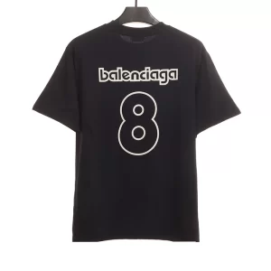 Balenciaga Back Black 8-Letter Logo Printing T-Shirt Reps