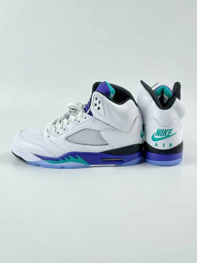 Jordan 5 Grape Replica 2025 left shoe angle