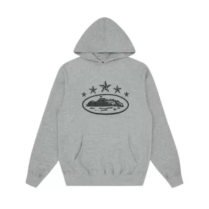 Corteiz 5 Starz Alcatraz Hoodie Gray Reps