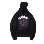 Sp5der Hoodie White Logo Black REps
