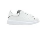 ALEXANDER MCQUEEN LEATHER PLATFORM TRAINERS SNEAKERS GRAY-WHITE REPLICA