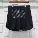 OFF WHITE TWILL PRINT SHORTS REPLICA