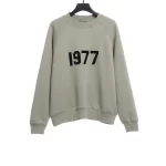 1977 Flocking fleece sweatshirt(Black /Green /Grey /Beige）