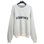 Letter jacquard crew neck sweater