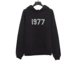 1977 Flocking fleece Hoodie(Black /Green /Grey /Beige）