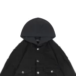 Balenciaga Patchwork Distressed Hooded Denim Jacket Reps
