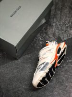 Balenciaga Track Sneaker in White and Orange Mesh and Nylon Reps10