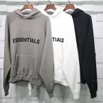 FEAR OF GOD ESSENTIALS 3D SILICON APPLIQUE PULLOVER HOODIE REPLICA