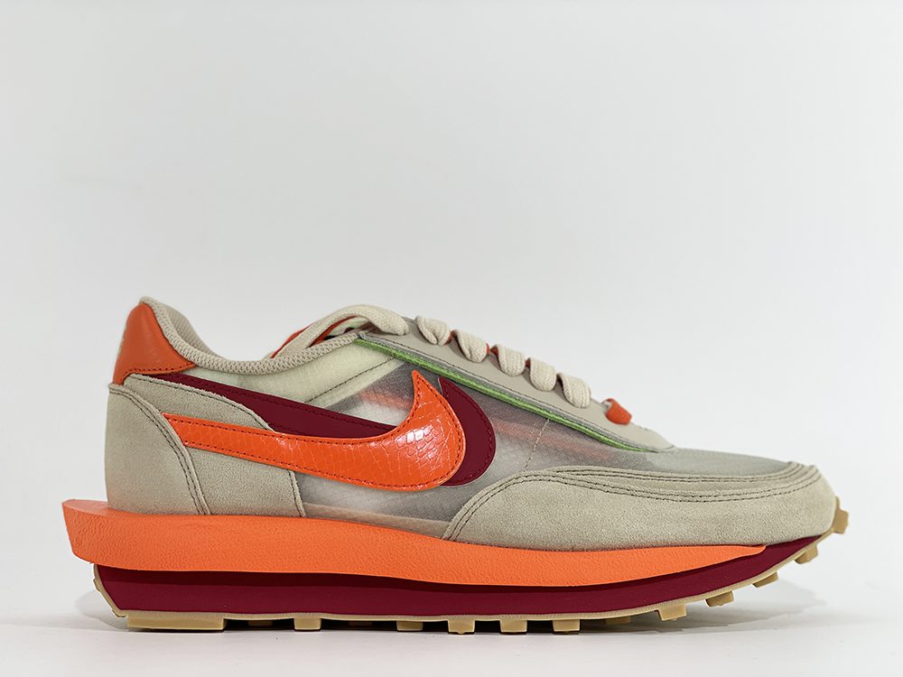 2021 clot x sacai x nk ld waffle sesame orange ua