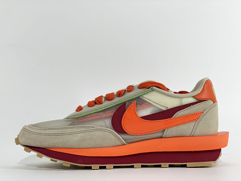 2021 clot x sacai x nk ld waffle sesame orange ua