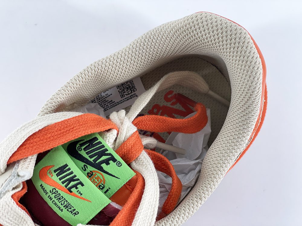 2021 clot x sacai x nk ld waffle sesame orange ua