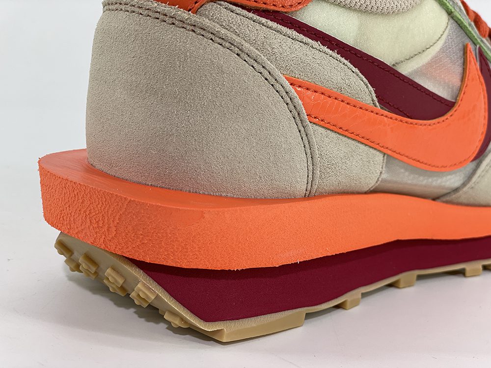 2021 clot x sacai x nk ld waffle sesame orange ua