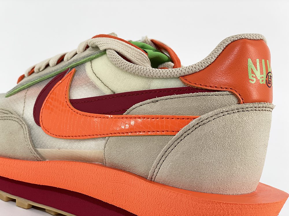 2021 clot x sacai x nk ld waffle sesame orange ua