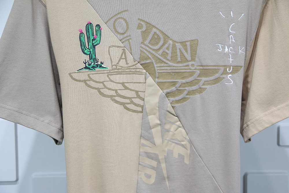 cactus jack by travis scott x jordan short-sleeve t-shirt 'khaki/desert'