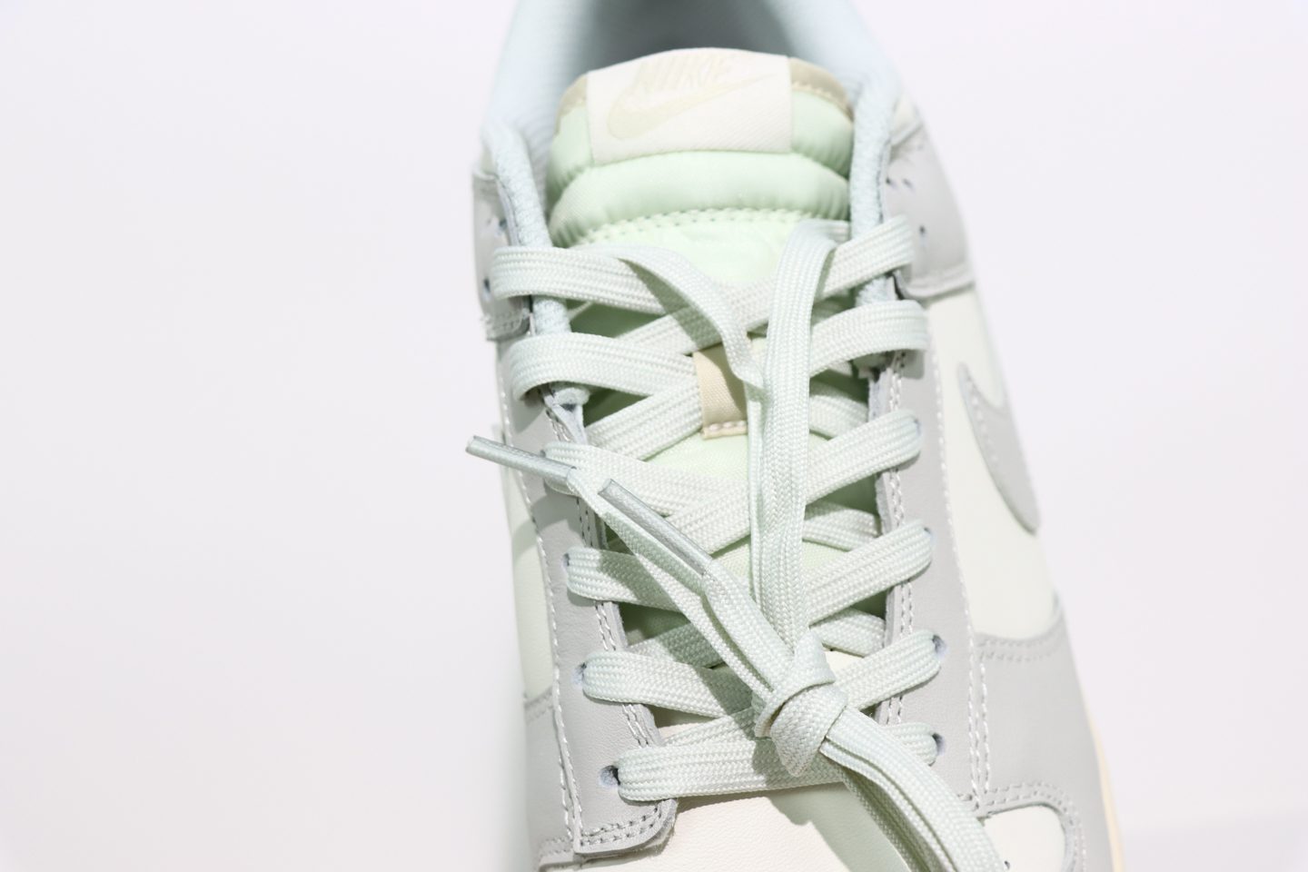 grey and white dunks