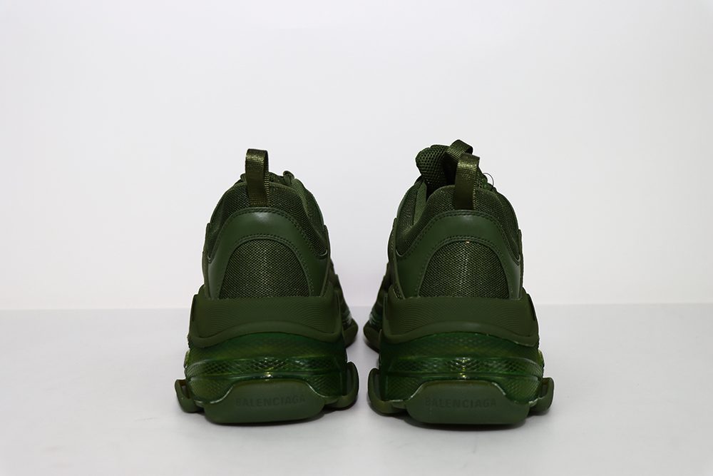 balenciaga triple s snekaer dark green
