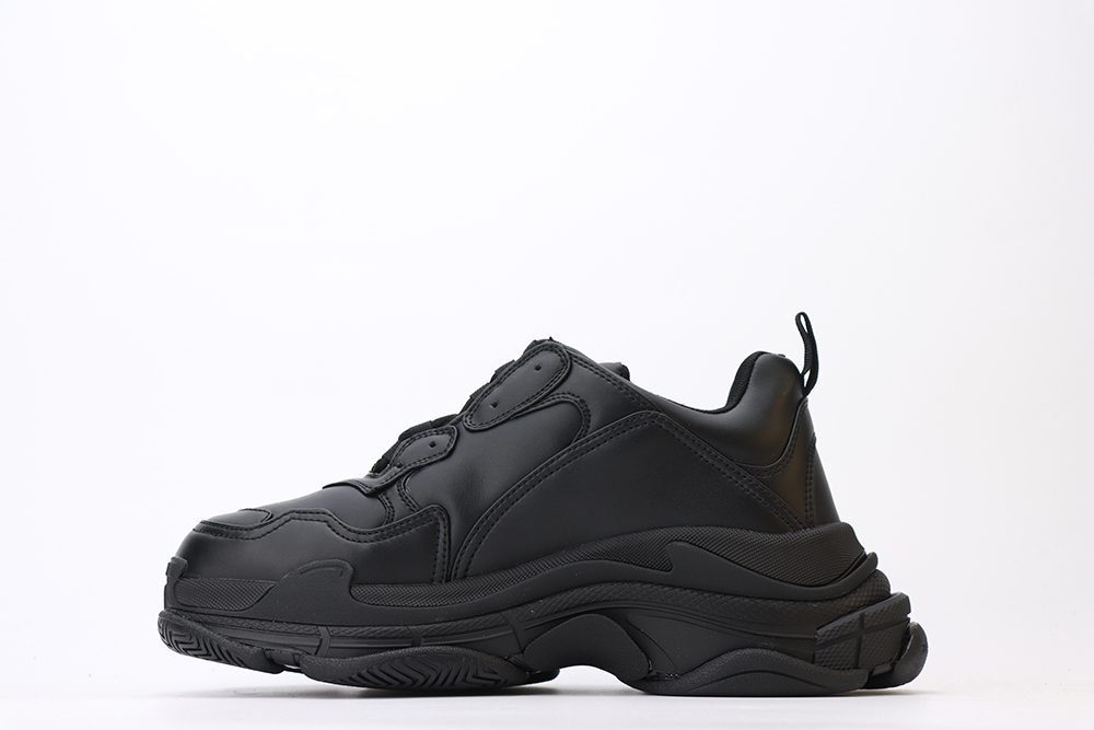 balenciaga triple s sneaker black leather