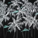 Palm Angels Aalm Tree-Print T-shirt Replica