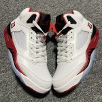 Air Jordan 5 Fire Red Black Tongue retro sneaker unboxing