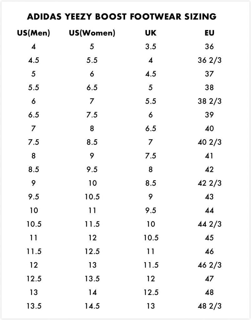 YeezySizeChart 803x1024 1