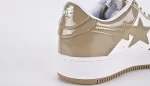 A Bathing Ape Bape Sta Patent Leather White Khaki (2023)1