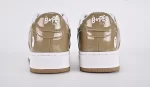 A Bathing Ape Bape Sta Patent Leather White Khaki (2023)1