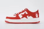 A Bathing Ape Bape Sta Patent Leather White Red Replica