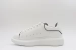 ALEXANDER MCQUEEN LEATHER PLATFORM TRAINERS SNEAKERS GRAY-WHITE REPLICA