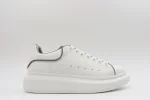 ALEXANDER MCQUEEN LEATHER PLATFORM TRAINERS SNEAKERS GRAY-WHITE REPLICA