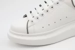 ALEXANDER MCQUEEN LEATHER PLATFORM TRAINERS SNEAKERS GRAY-WHITE REPLICA