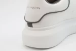 ALEXANDER MCQUEEN LEATHER PLATFORM TRAINERS SNEAKERS GRAY-WHITE REPLICA