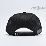 AMIRI Embroidered Paint Drip AM Logo Trucker Snapback Cap Black/White/Multi