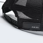 AMIRI Embroidered Paint Drip AM Logo Trucker Snapback Cap Black/White/Multi