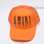 AMIRI Embroidered Paint Drip Core Logo Cap Orange1