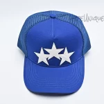 AMIRI Three Star Trucker Snapback Cap Blue:White