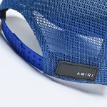 AMIRI Three Star Trucker Snapback Cap Blue:White