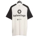 Balenciaga Black and White Stitching Logo T-Shirt Reps