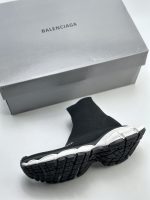 BALENCIAGA MEN'S 3XL SOCK RECYCLED KNIT SNEAKER IN BLACK