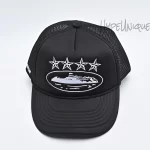 Corteiz 5 Star Trucker Hat Black