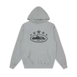 Corteiz 5 Starz Alcatraz Hoodie Gray Reps