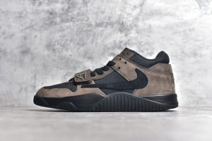 Detailed view of Jordan Jumpman Jack TR Travis Scott Dark Mocha